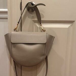 Wandler Hortensia Taupe Leather Shoulder Bag